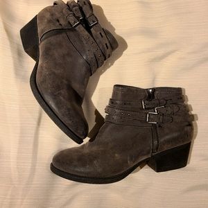 Grey ankle boots